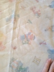 Quilted Sesame Street Comforter Fabric 3 Yards Vintage Alphabet Letters 110″x45″