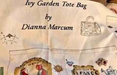 Dianna Marcum Ivy Garden Tote Bag Cut & Sew Panel Reusable Tote~ Earth Friendly