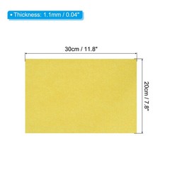 Soft Felt Sheets Glitter Self Adhesive Yellow Fiber 11.8″ x 7.8″ 6pcs
