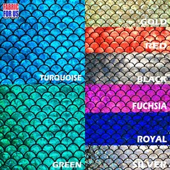 Fish Scale / Mermaid Holographic & Reflective 4-Way Stretch Fabric 58/60″ Wide