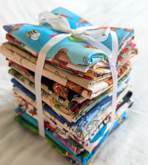 Lot of 24 Fat Quarters Novelty Fun Prints Cotton Fabric All Different by GH2