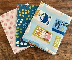 3 Fat Quarters Ruby Star Society “Egg And Friends” Breakfast Foods Quilt Cotton