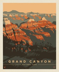 National Parks Grand Canyon Poster Fabric Panel 36 x 43 – Riley Blake