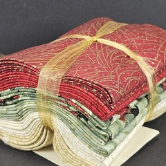 Benartex My Little Chickadee (6) Fat Quarters Fabric Bundle Metallic Gold