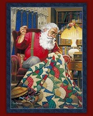 Quilting Santa Christmas – 36″ x 44″ Digital Panel