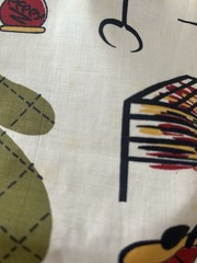 Retro Vintage BBQ Fabric 36”x60” MCM Vintage Fathers Day