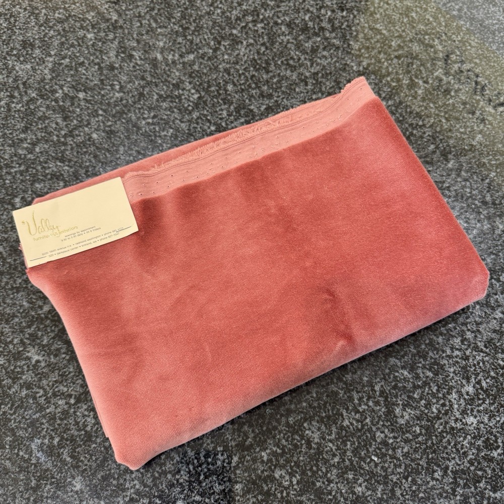 Kravet V-22451 Velours de Paris Velvet Fabric Deep Coral 56″