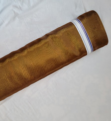 Ikea Sarita Brown Gold Sheer Polyester Voile Fabric Sold By 2 Yards Machine Wash