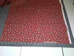 Christmas Trees Red Background Snowflakes 1 yd 36″ x 43″ Quilt Table Runner