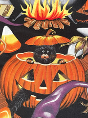 Alexander Henry “Candy Corn Factory” Halloween- ONE YARD