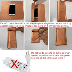 Pure Copper Faraday Fabric Cloth 39″X43″ for Wifi Cell Bluetooth GPS Grounding M