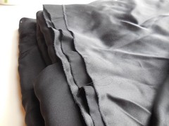 4 Yards 100% Real Silk Charmeuse Solid Black NEW Satin Shiny Matte 44″ Width
