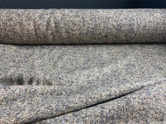 LUXE Smoke Gray Wool Bouclé with Metallic Gold Lurex — 61″ Wide Midweight—ITALY
