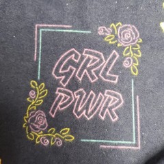 Joann Super Snuggle Cotton Flannel Fabric girl power Peace Sign Love Hearts
