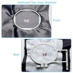 Simthread Tear Away Embroidery Stabilizer Backing – Viscose 100% 1.8 Ounces M…
