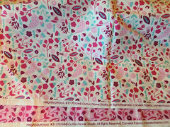 Neighborhood Cotton Flower Studio Camelot Fabrics Mixed Lot 2 yards Pink Blue