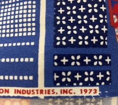 Vintage 1973 Klopman Mills Americana Fabric 2.5 Yards x 44”
