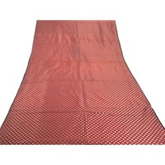 Sanskriti 1 Yard Art Silk Dark Red Woven Banarasi Dress Material Craft Fabric