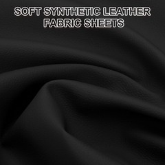63×39.4in Faux Leather Sheets, Faux Leather Fabric Vinyl PU, Black