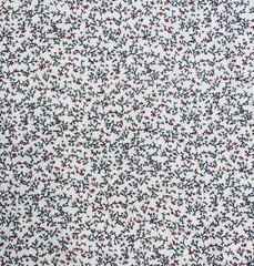 Vintage Unmarked Cotton Petite Floral Red Yellow Green on White ~ By the Yard