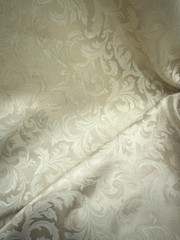Champagne Damask Jacquard Brocade Fabric (116in.) Sold By The Yard