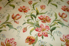 1 of 8 Yds Colefax & Fowler Fabric Delft Tulips Floral Upholstery 54″w BTY
