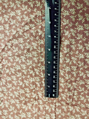 VTG White Florals on Taupe Color Classics Paris Fashion GTR 50″X13″ + Remnants