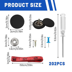 202 Pieces Car Roof Headliner Repair Button Kit, Car Ceiling Fabric Repair Pins