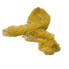 New Soft Silk Blend Yellow & Gold Metallic Tulle with Scattered White Pearls