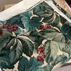 Vintage Stanley King Studio For Fabricut Vat Dye Screen Print 2 Yards Fabric