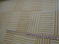 1 0f 14 Yds MOTIF Fabric 1997 Block Stripes Print Drapery Amber 55″x 36″ BTY