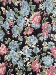 vintage peter pan fabrics inc 13 1/2” x WOF DUSTY PINK AND BLUE CALICO