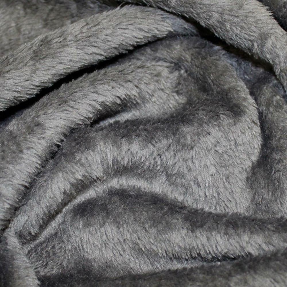 Supersoft Coral Fleece Fabric Material – DARK GREY