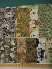 Cotton Fabric Huge Scrap Lot 48 Pieces Nature Animals I Spy Quilt Crafts