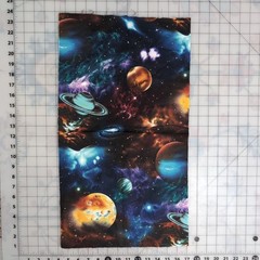 Robert Kaufman Stargazers Solar System Fabric remnant 23″ x 13″ planets stars
