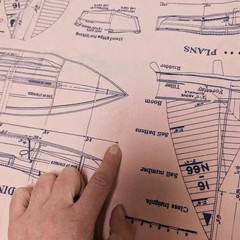 Sailing Racing Dinghy Blue Print Heavy Upholstery Fabric 38″ X 2.75 Yds READ