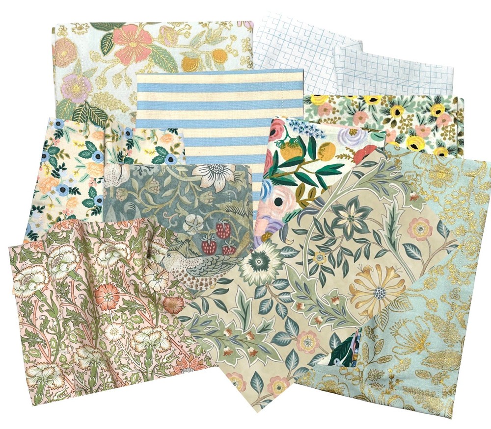 Pastel Scraps – Quilting Cotton by the 1/2 pound, various light colored prints