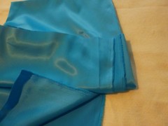 Medium weight stretch acetate satin fabric-light turquoise color-46″ x 60″