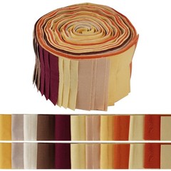 40pcs Thanksgiving Jelly Roll Fabric Strips 100% Cotton Fall Autumn Quilting Set
