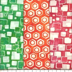 Lot 11 Fat Quarters Rainbow & White #2 Batik Lunn Fabric FQ Pack Cotton Handmade
