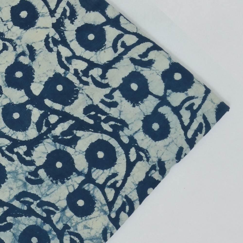 1 Yard Hand Block Floral Print Fabric Natural Cotton Indian Sanganeri Fabric