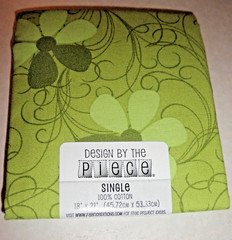 Design by the Piece green floral Fat Quarter 100% Cotton, FREE SHIPPING