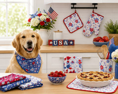 Front Porch Charm Patriotic 4th Ditsy Blue 4695-75 Fabric By half yd cont cuts