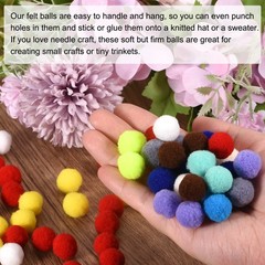 Pom Felt Balls Fabric 1.5cm 15mm Red for Craft Project DIY 100 Pcs
