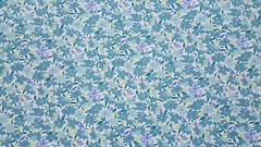 102″ EXTRA WIDE Teal & Aqua Floral PERCALE Sheeting Fabric By the Yard