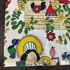 Fairy Tales Children Cotton Fabric Vintage House N Home Fabrics & Draperies 1 Yd