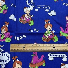 VTG 1991 Flintstones Fabric Hanna Barbera Pebbles Cotton material 60” X 38”