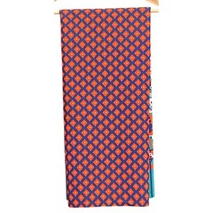 Vintage Unstitched Fabric Panel Boho Geometric Tribal Print Textile DIY Art