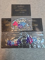 3 Packs Of Fabric Puffy Shapes 5/8 Inch, Rocking Horse, 3 Packs Of 8 FPS61C
