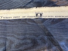 BLUE Waverly Palace MOIRE Home Decor 100% Cotton Fabric Remnant 40″ X 13.4 YDS